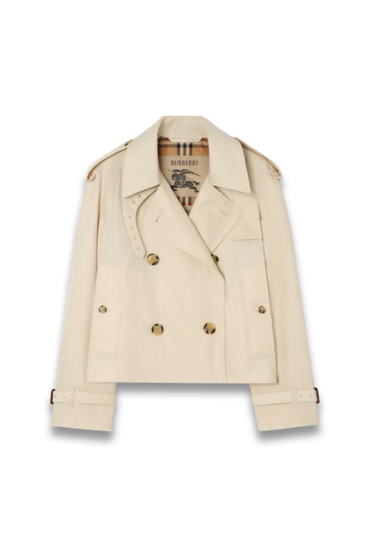 Cropped Tropical Gabardine Mayfair Trench Jacket