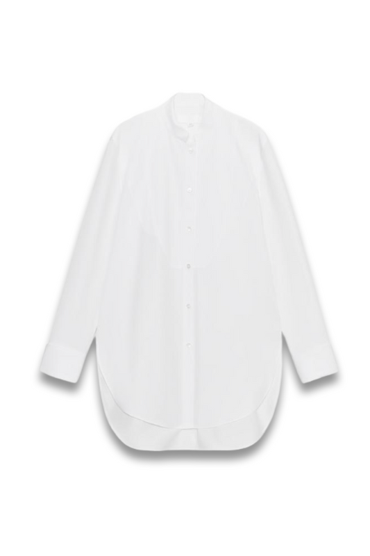 Poplin Shirt with Bib Detail