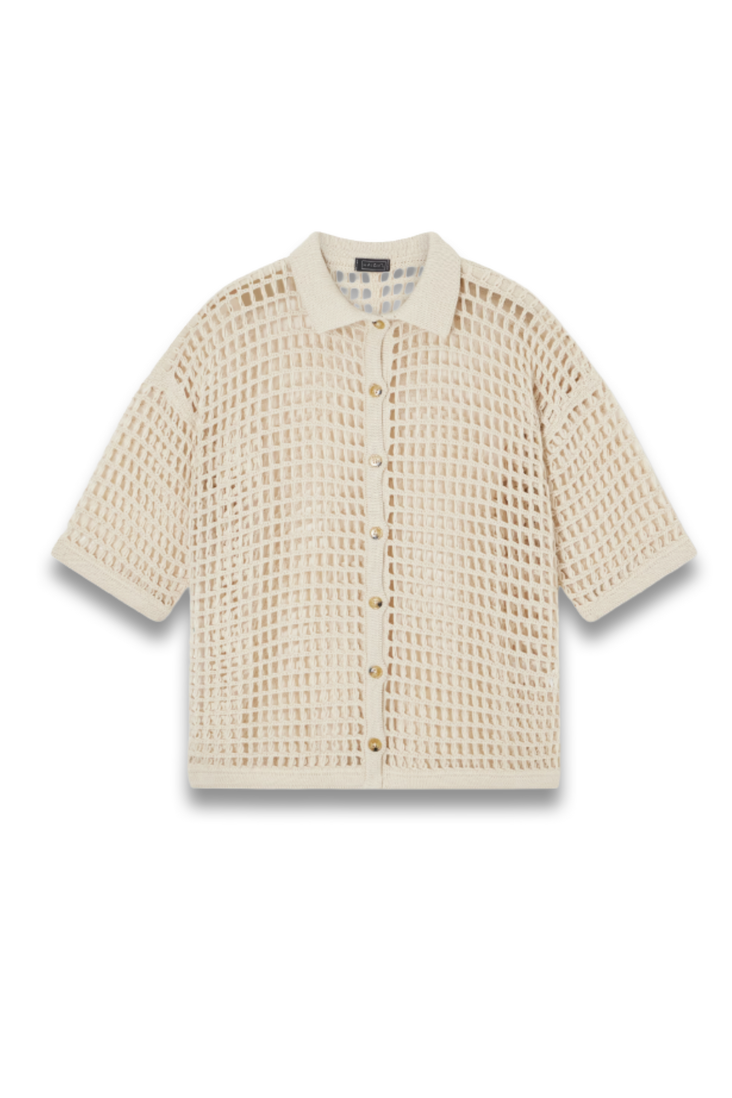 Sheila Open-Knit Cotton-Blend Blouse