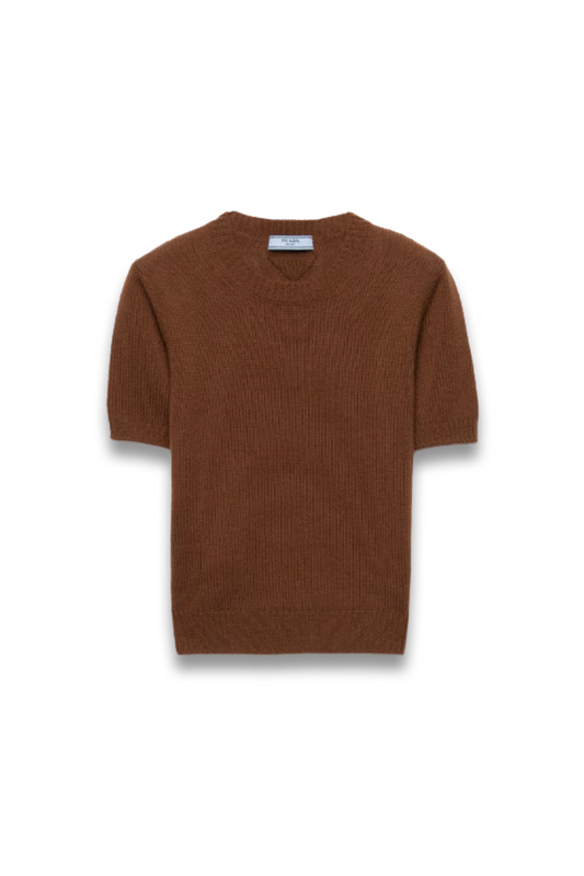 Short-Sleeved Cashmere Sweater