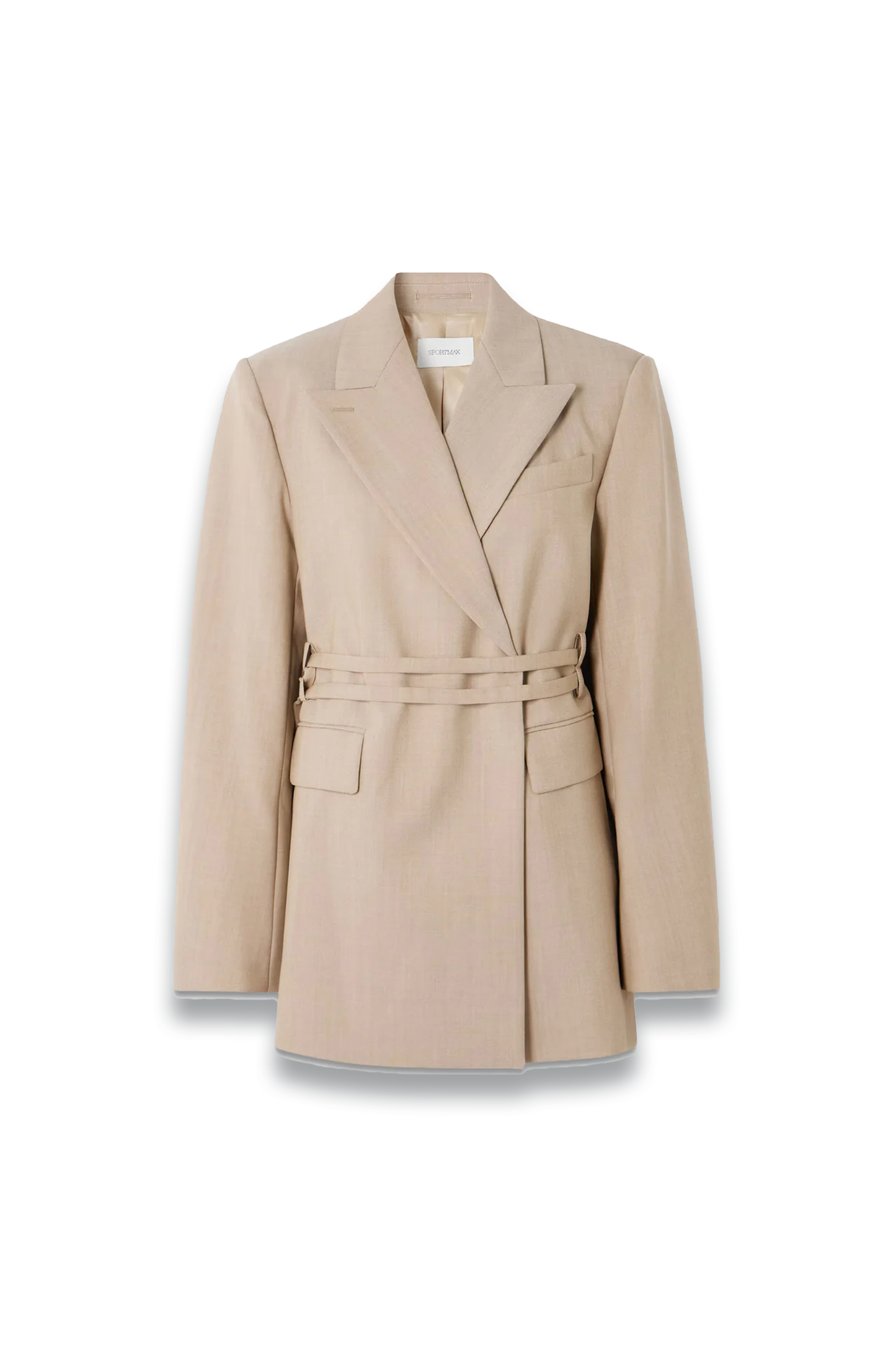 Tubinga Belted Grain De Poudre Wool Blazer