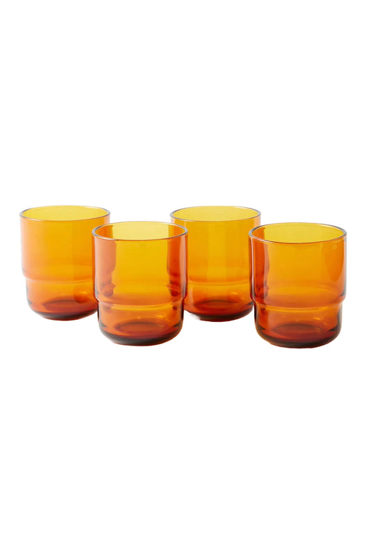 Set Of Four Stacking Glass Tumblers