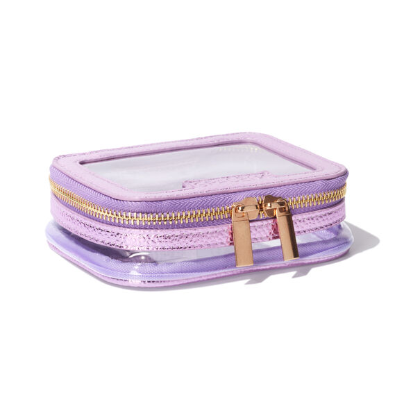 Mini Travel Bag in Metallic Purple