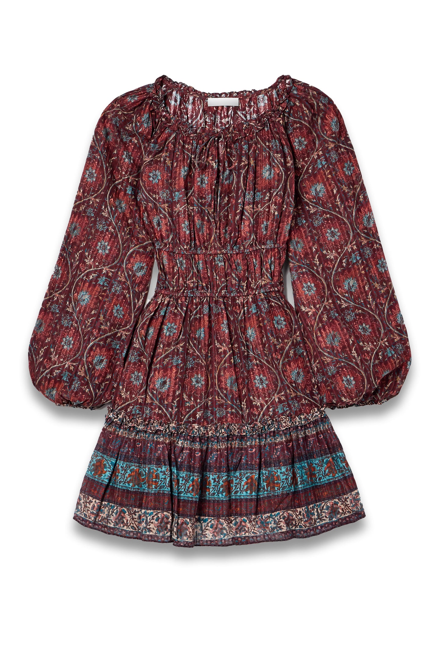 Val Ruffled Floral-Print Cotton-Blend Voile Mini Dress
