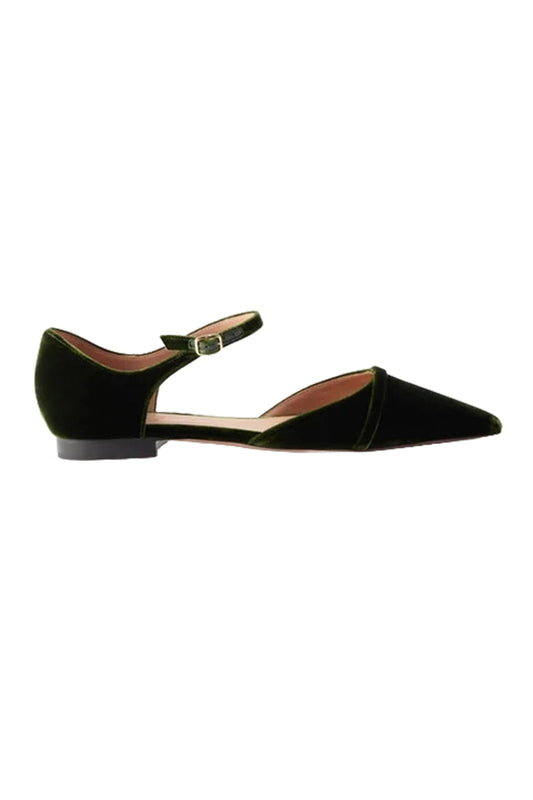 Ulla Velvet Point-toe Flats