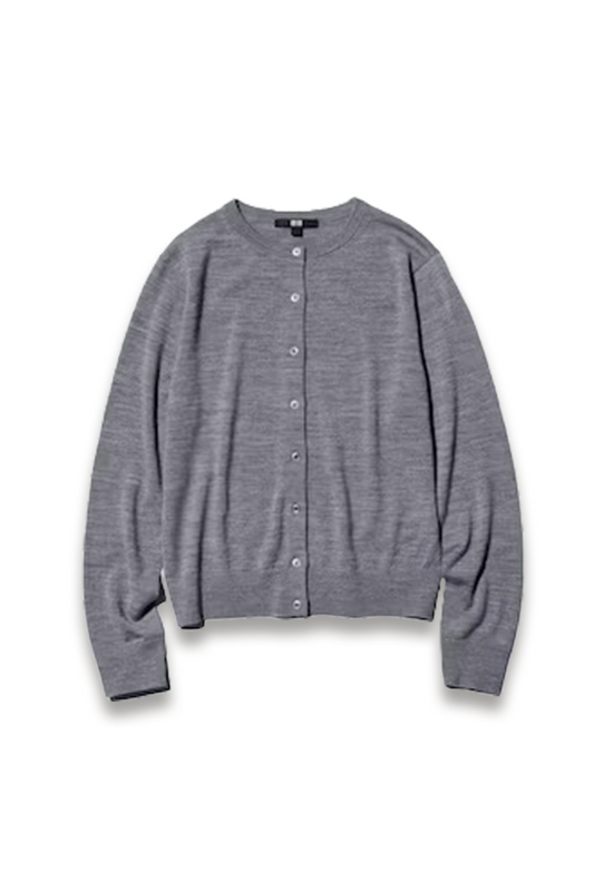 Merino Crew-neck Cardigan