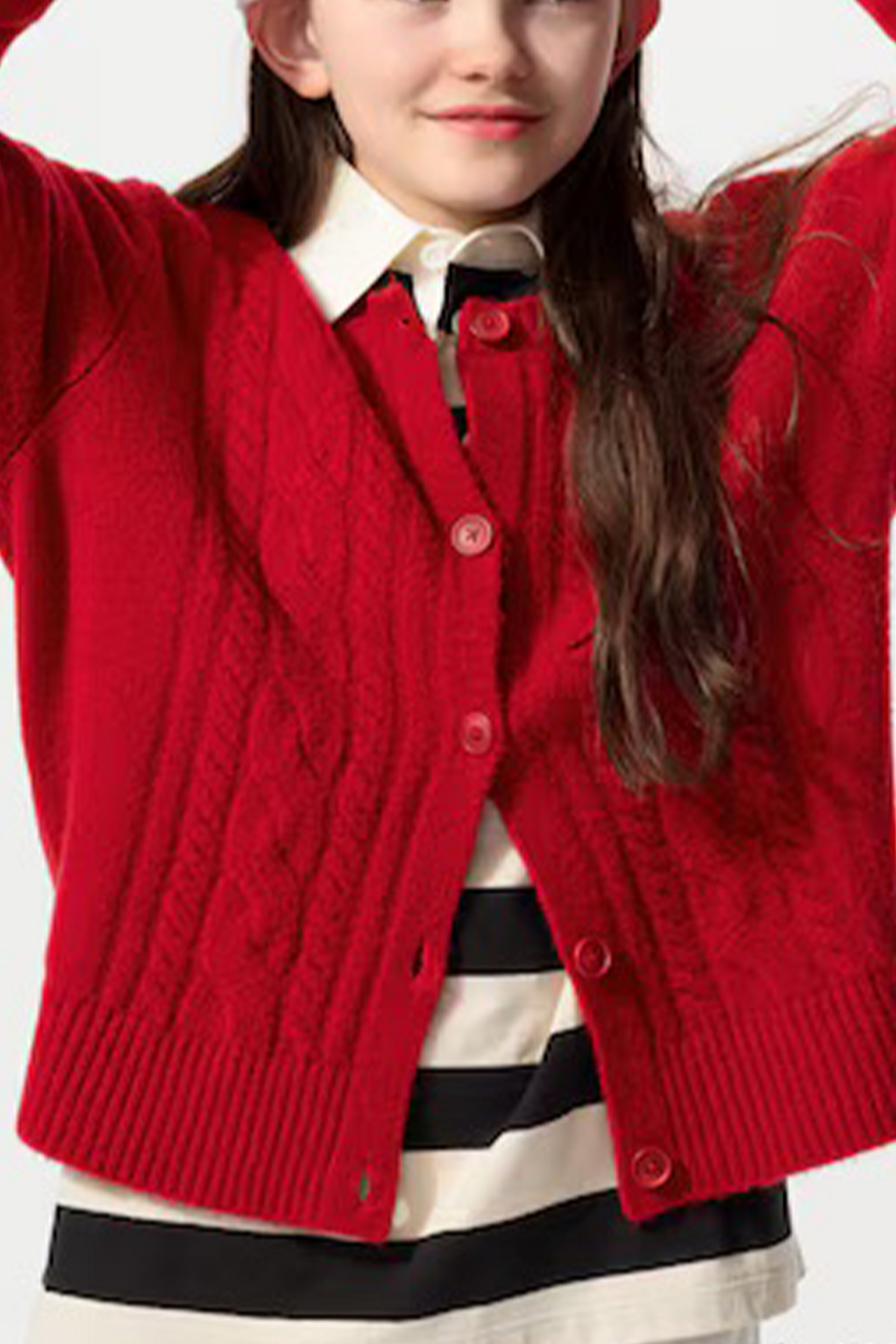 Girls Soufflé Yarn Cardigan