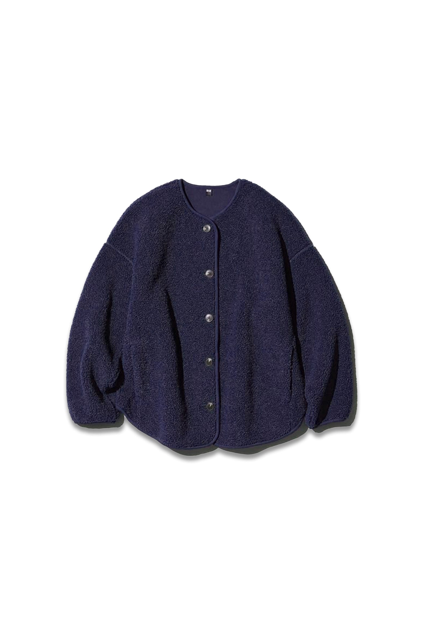 Pile Lined Fleece Relaxed Cardigan