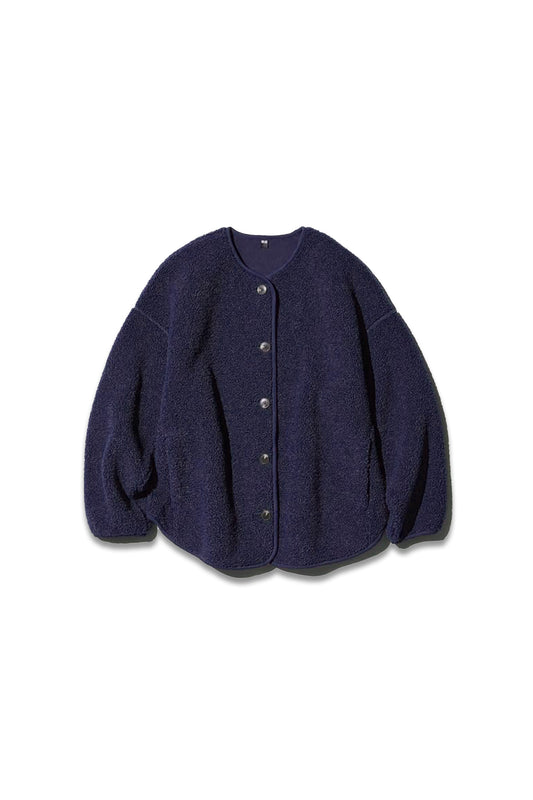 Pile Lined Fleece Relaxed Cardigan