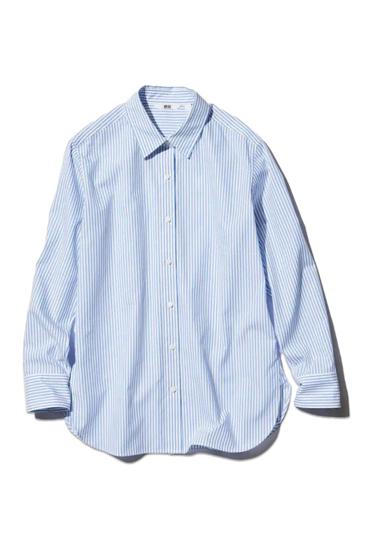 Extra Fine Cotton Long Sleeved Striped Shirt