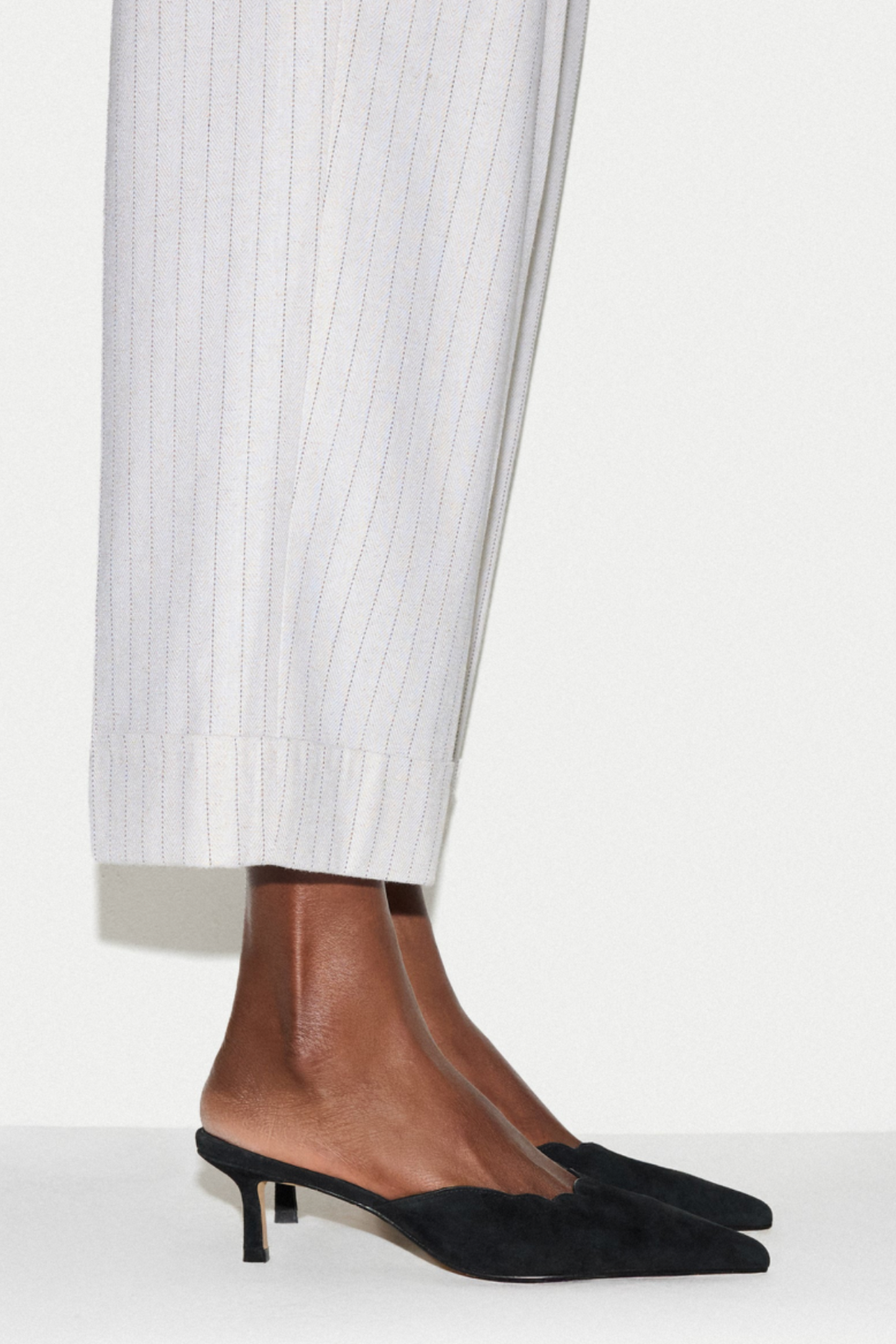 Suede Kitten Heel Mule