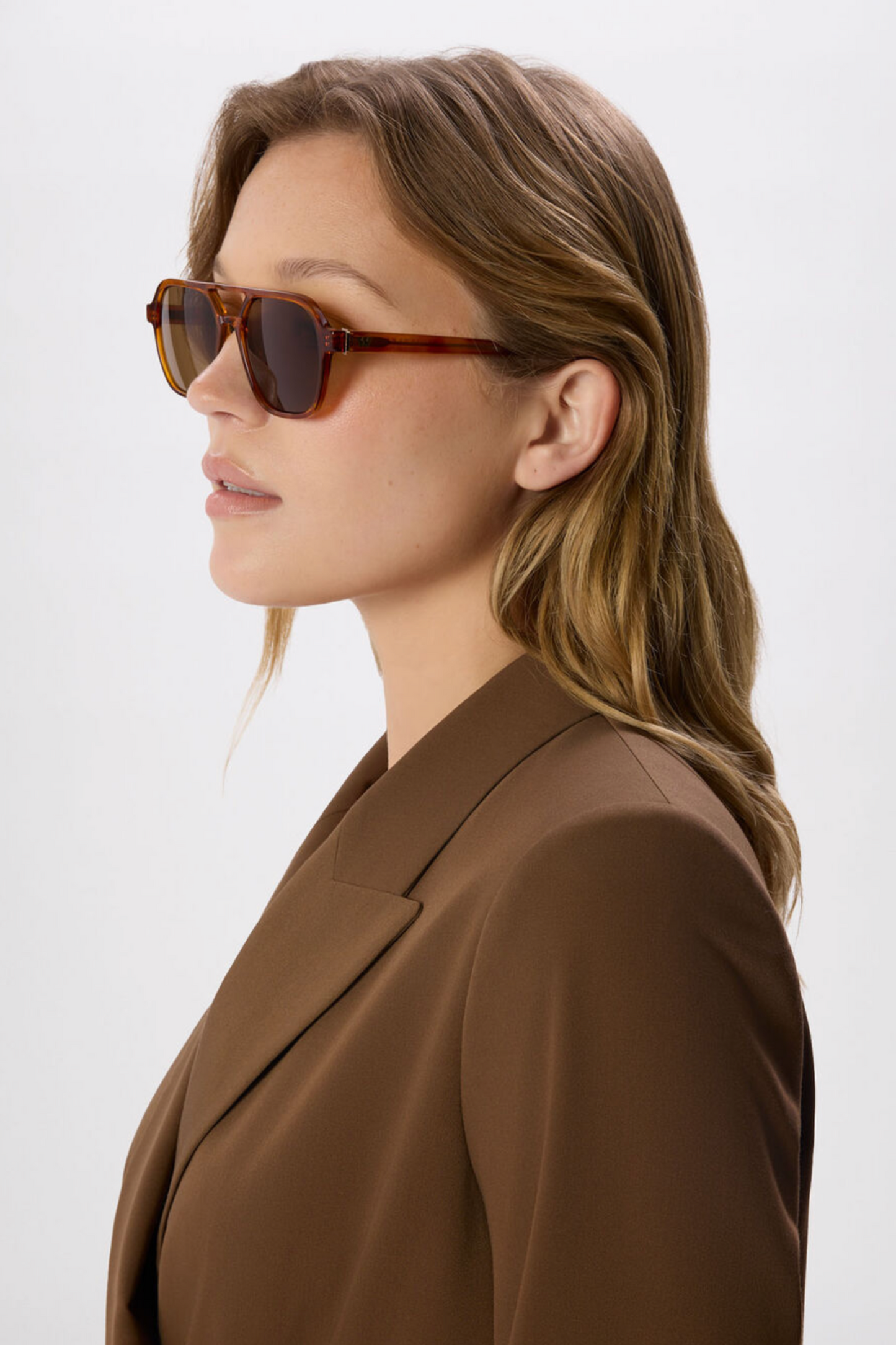 Brown Aviator Sunglasses