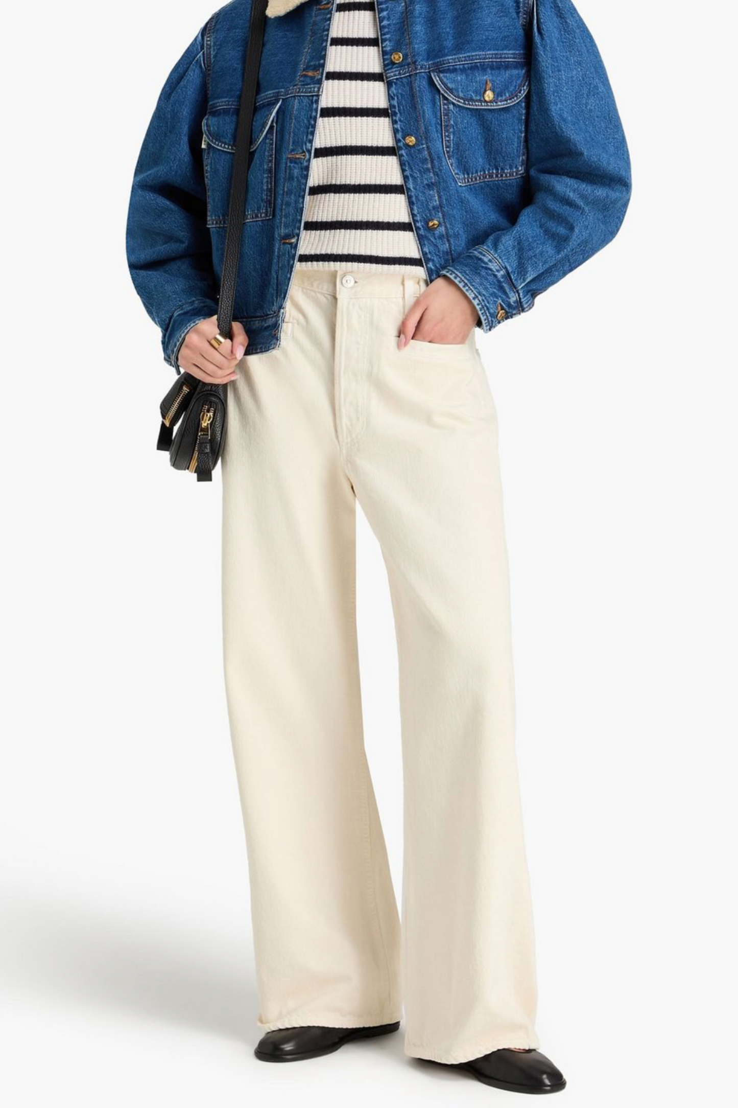 Cotton-twill Wide-leg Pants