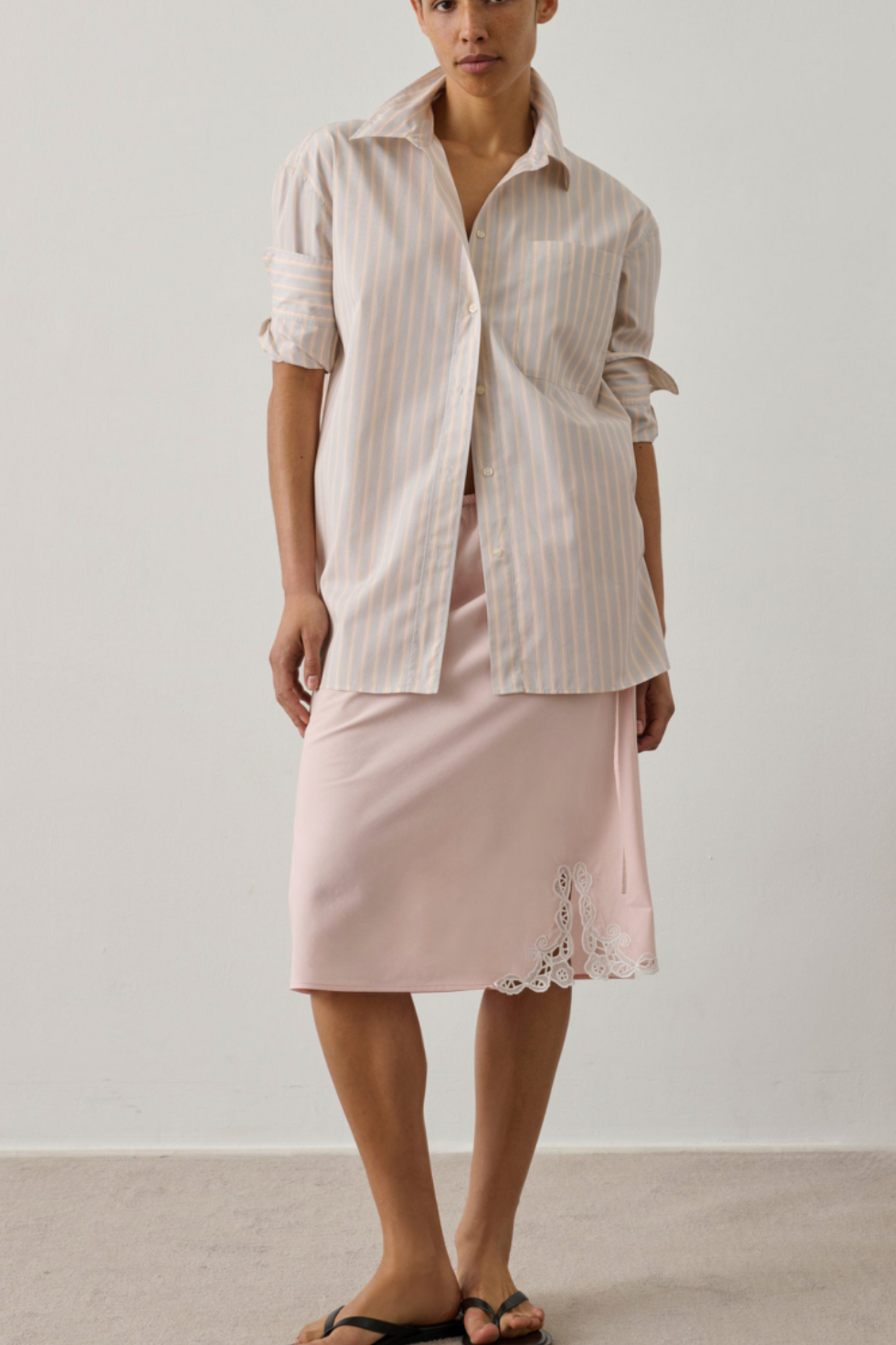 Carlotta Shirt In Striped Cotton Poplin