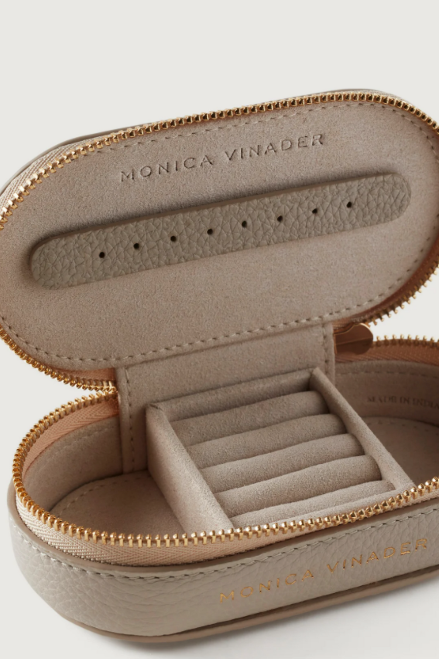 Mini Oval Leather Jewellery Box