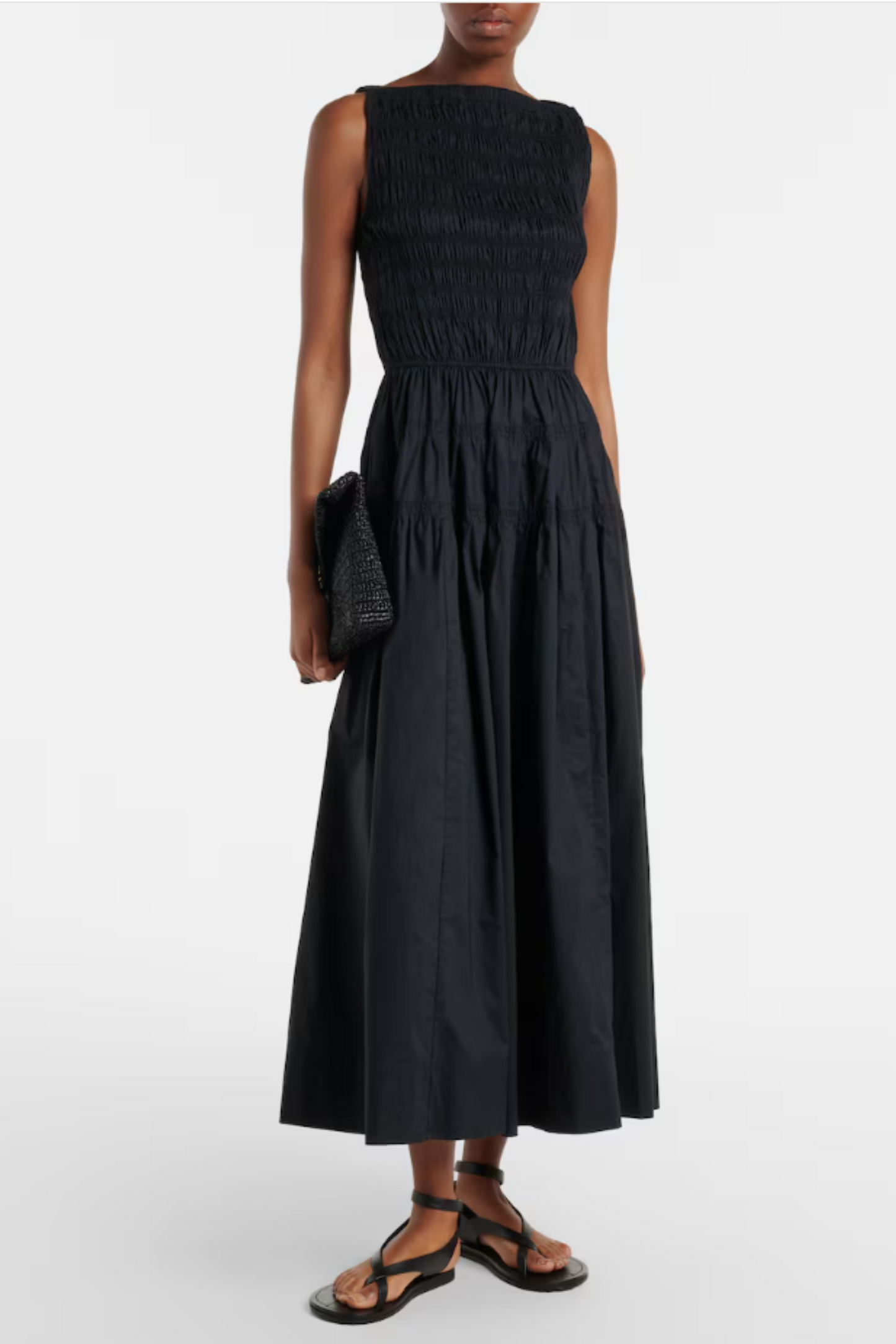 Melie cotton poplin midi dress