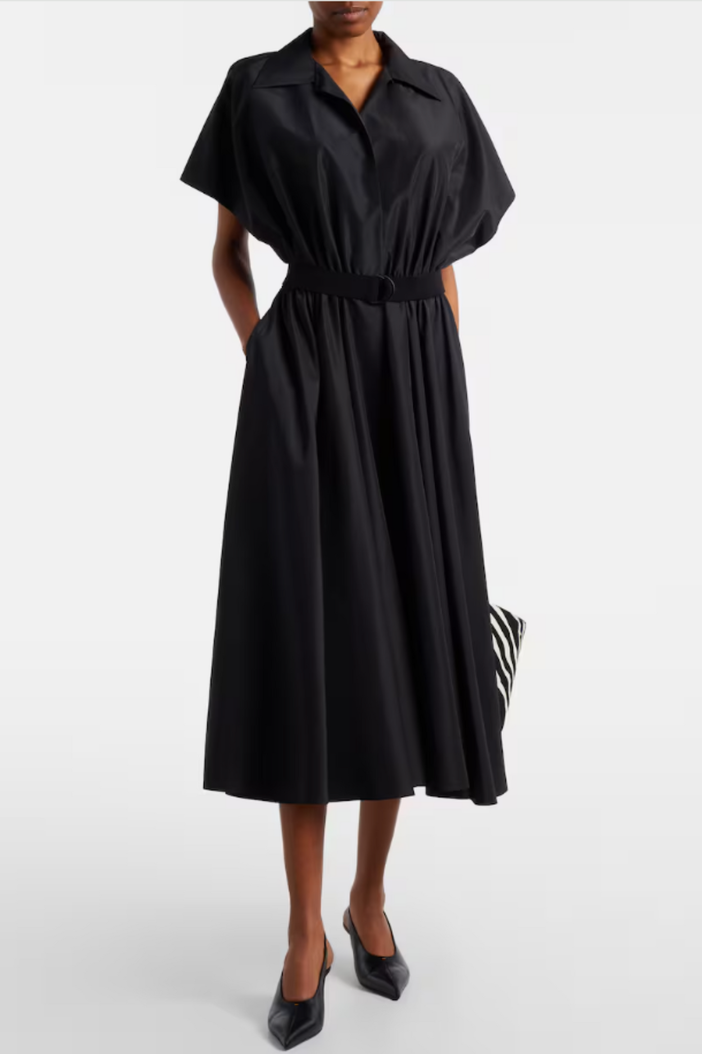 Belted shirt dress