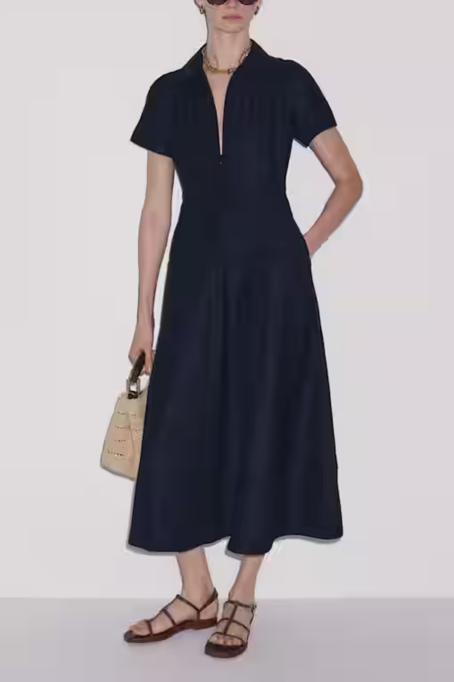 Drawstring Midi Dress