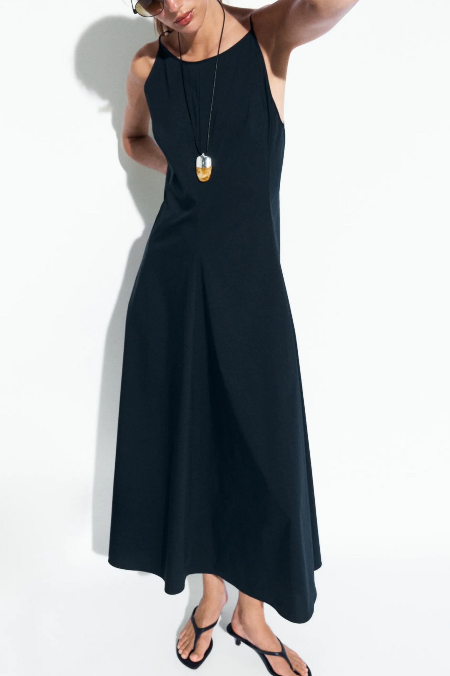 Poplin Dress with Thin Straps