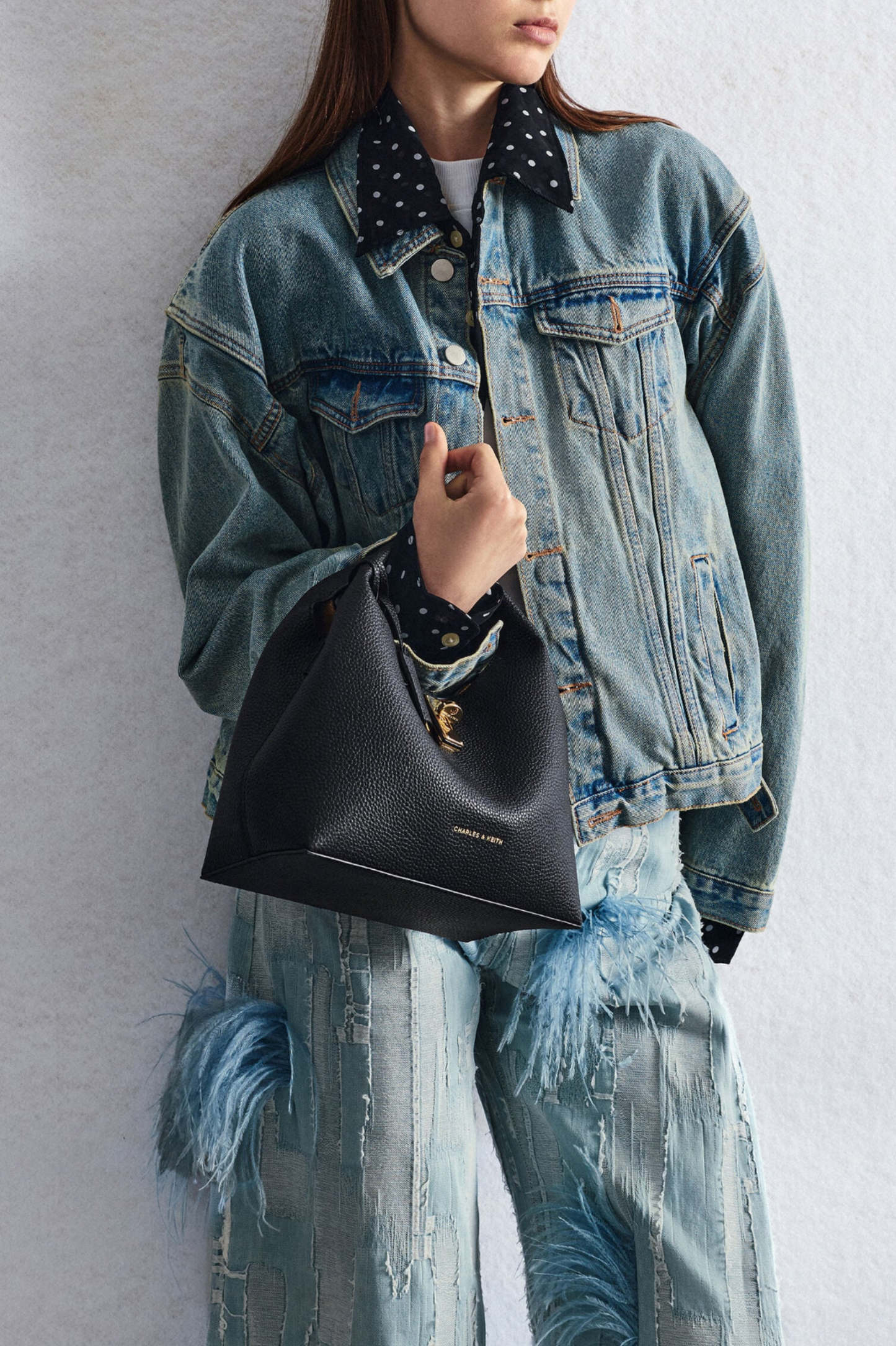 Chance Turn-Lock Bucket Bag