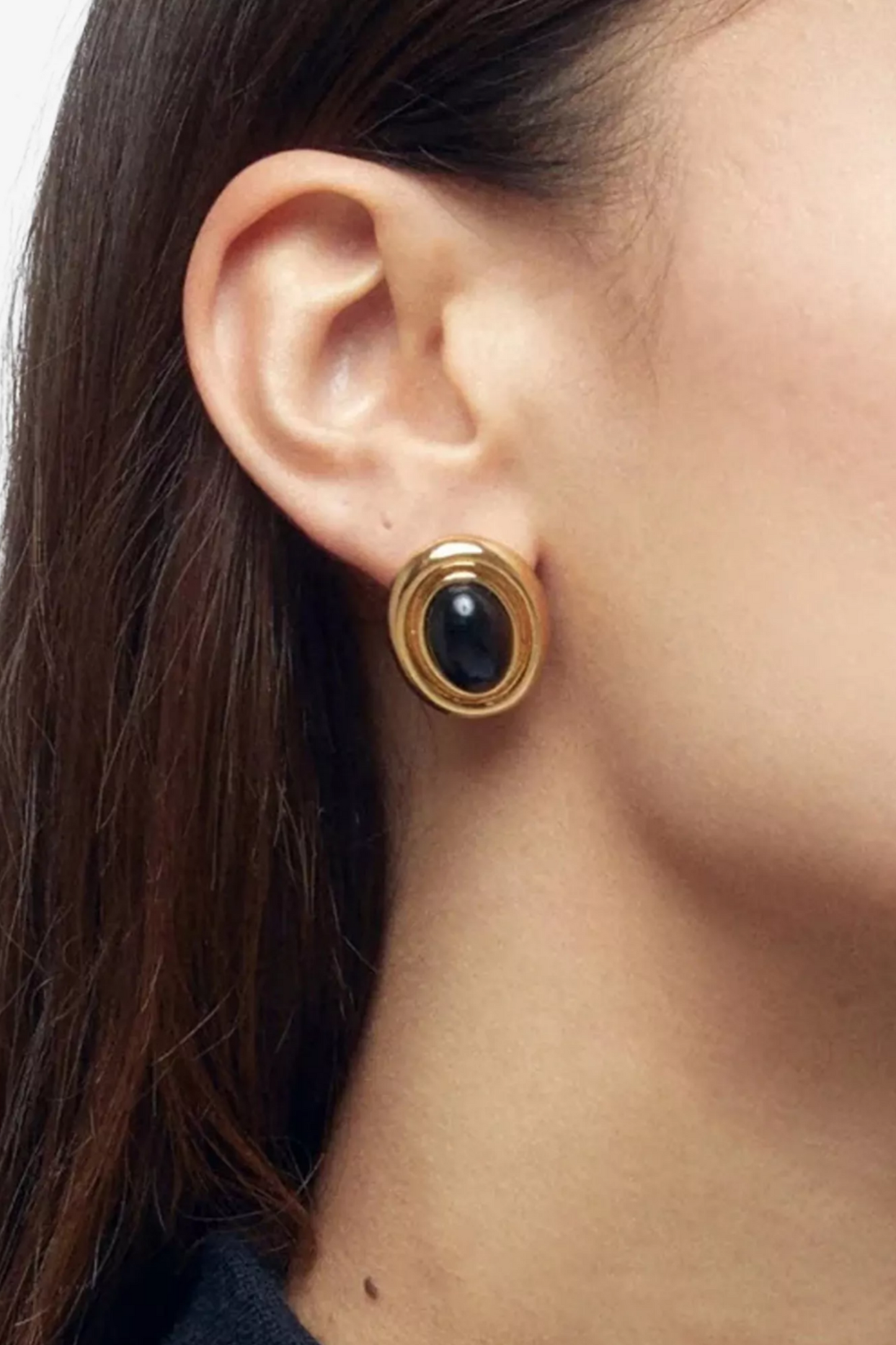 Prize 18ct Yellow Gold-plated Brass and Enamel Earrings