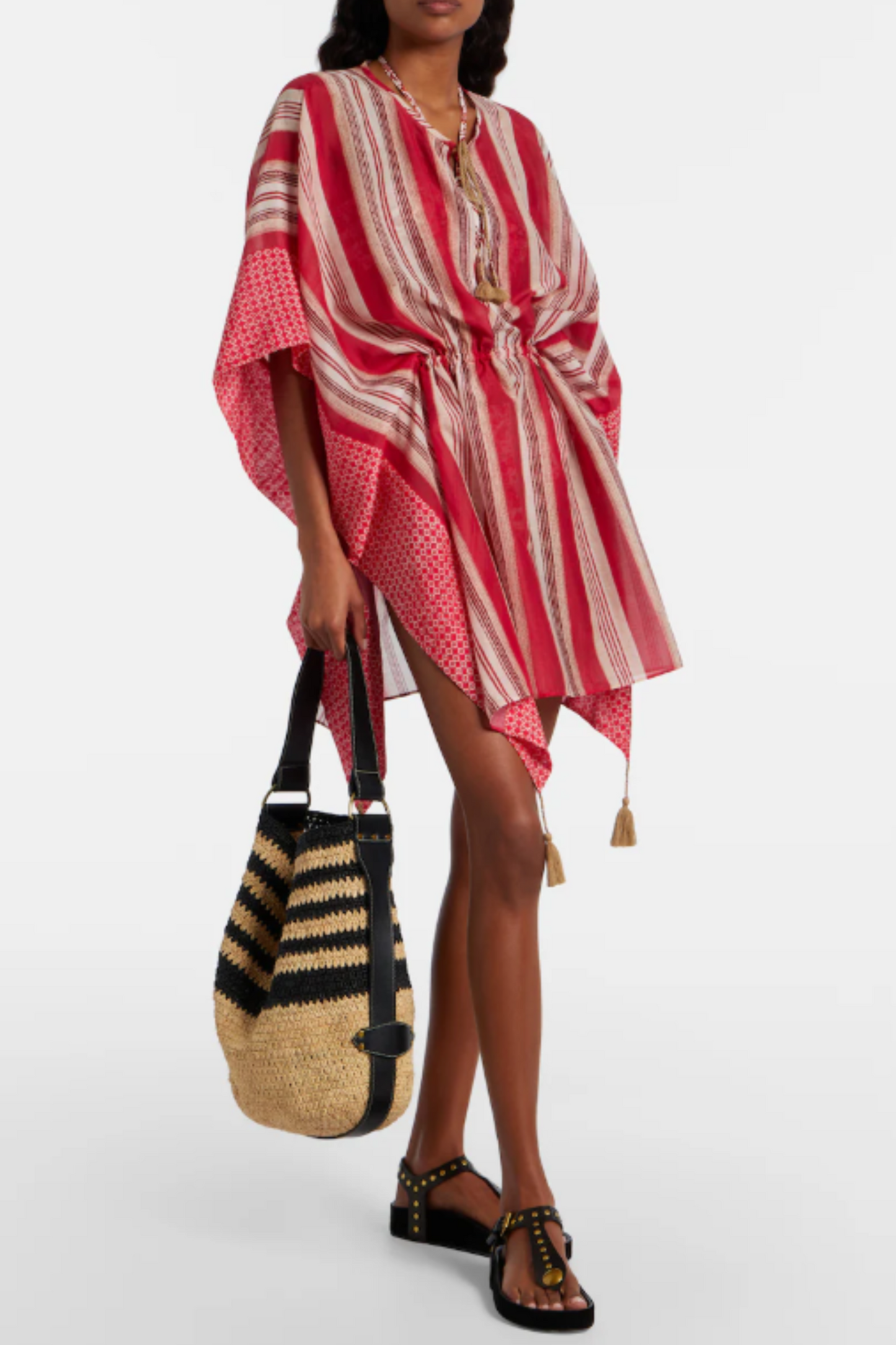 Printed Cotton And Silk Kaftan
