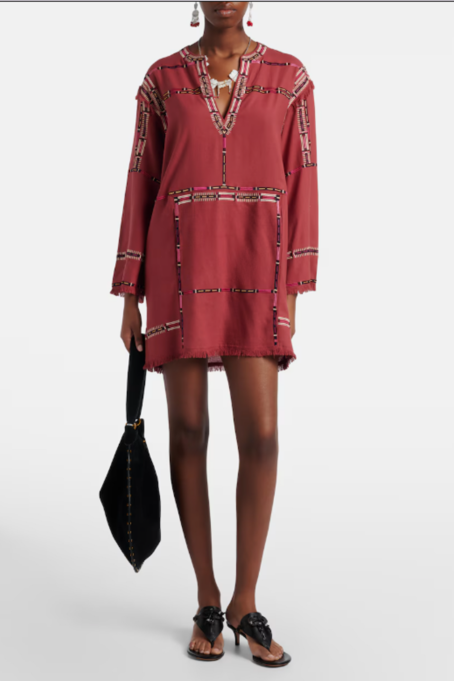 Freya Embroidered Silk Tunic