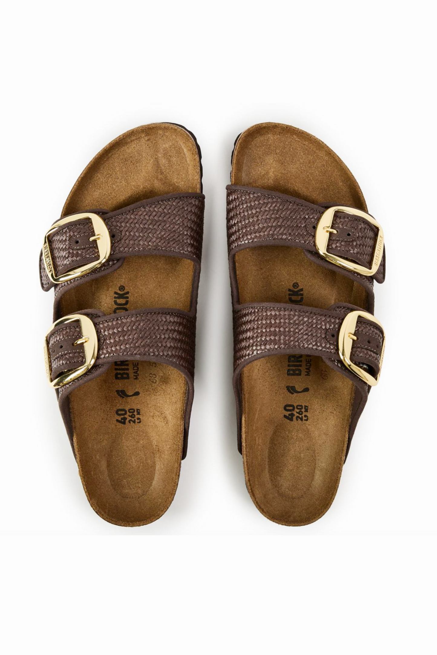 Women's Arizona Big Buckle Textile Flat Sandals in Carafe