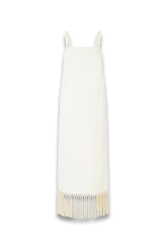Palermo Fringed Crepe Midi Dress