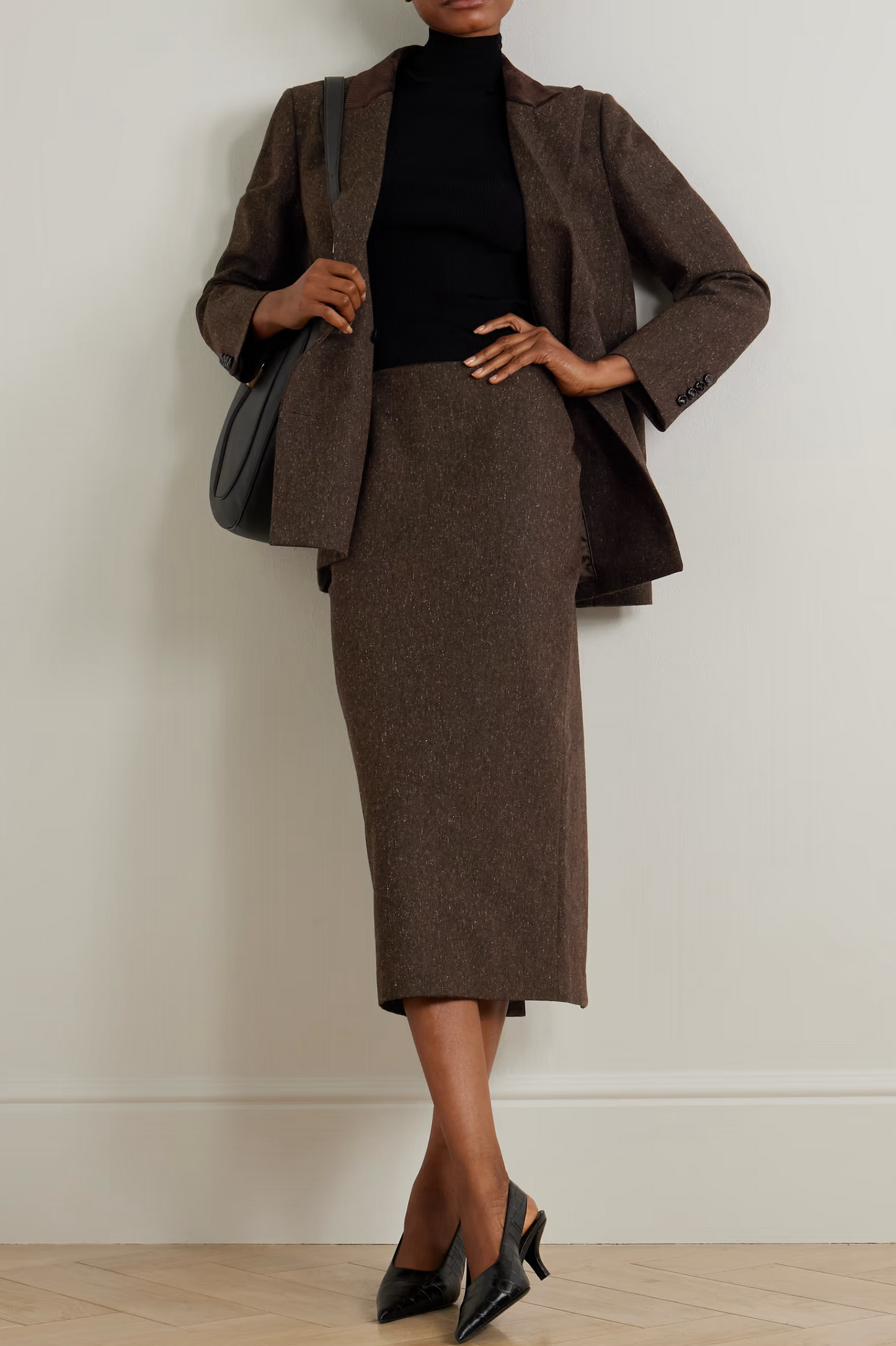 Sussex Wool-blend Midi Skirt