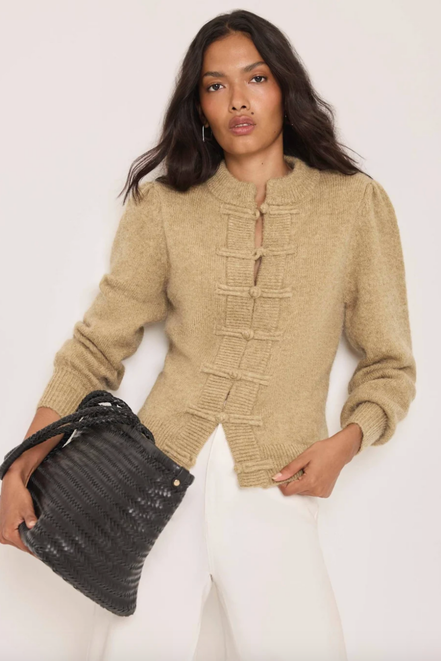 Knot Button Detail Cardigan