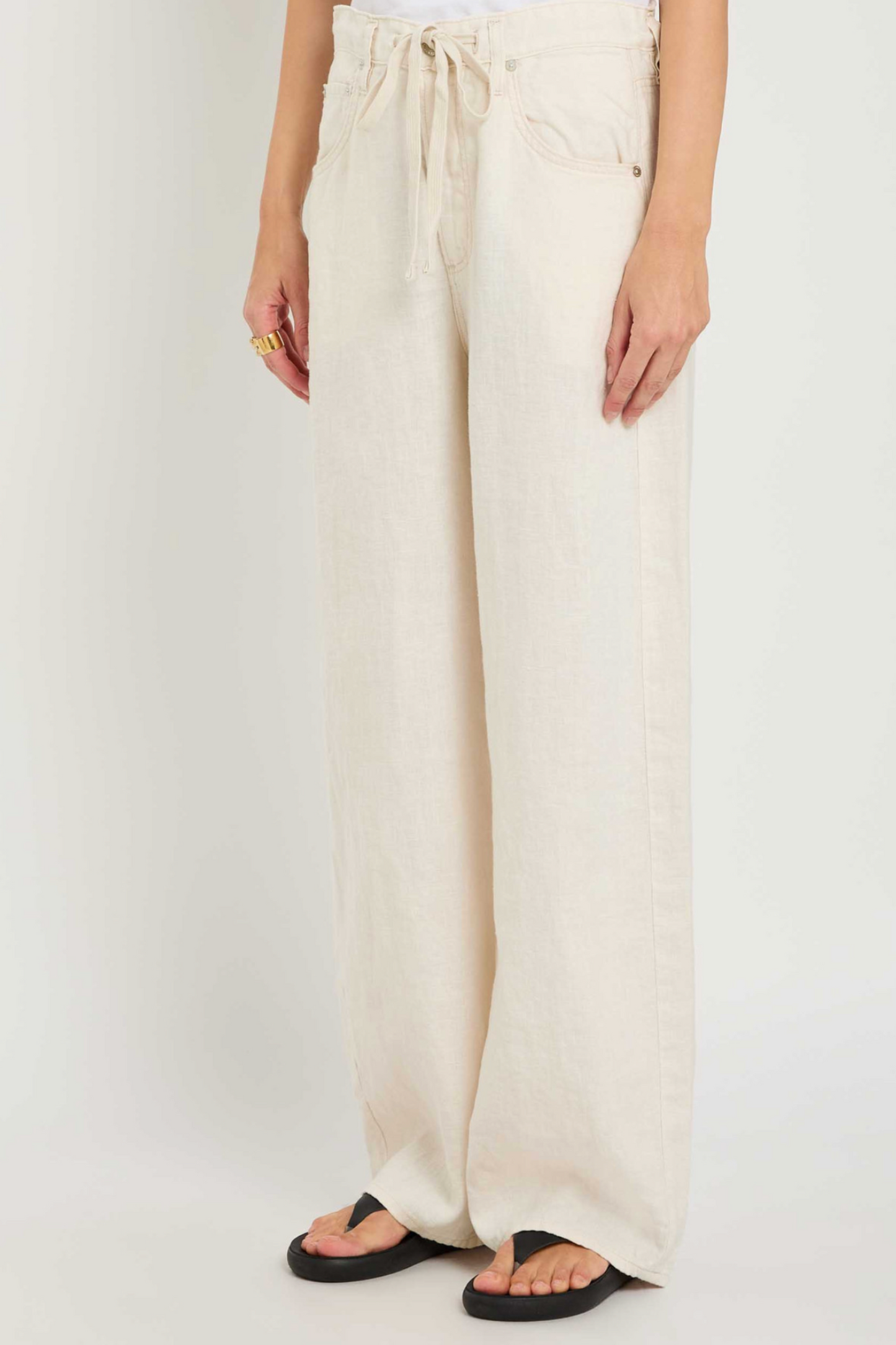 Brynn Drawstring Linen Trousers