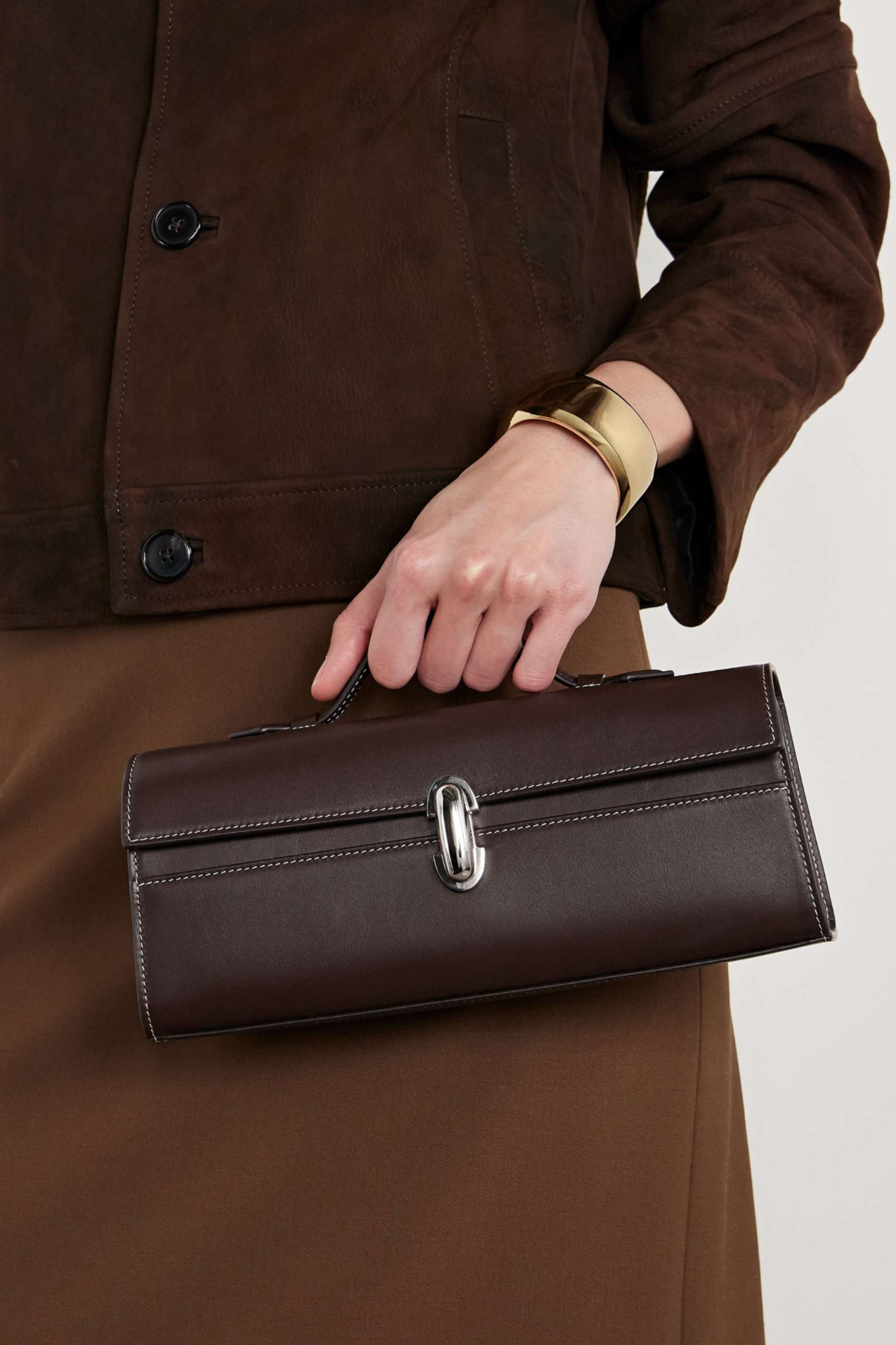 Slim Symmetry Leather Tote