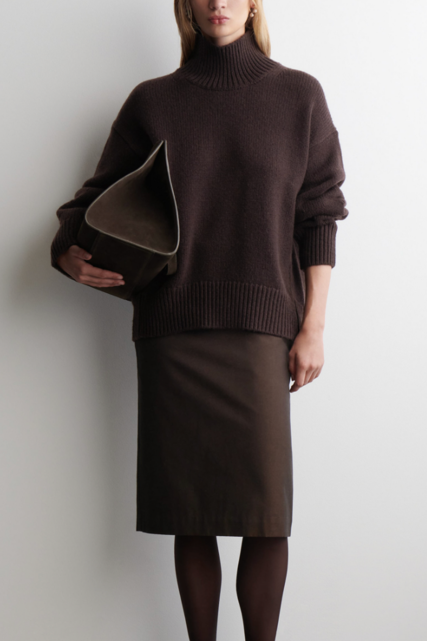 Chunky Funnel-Neck Wool Jumper