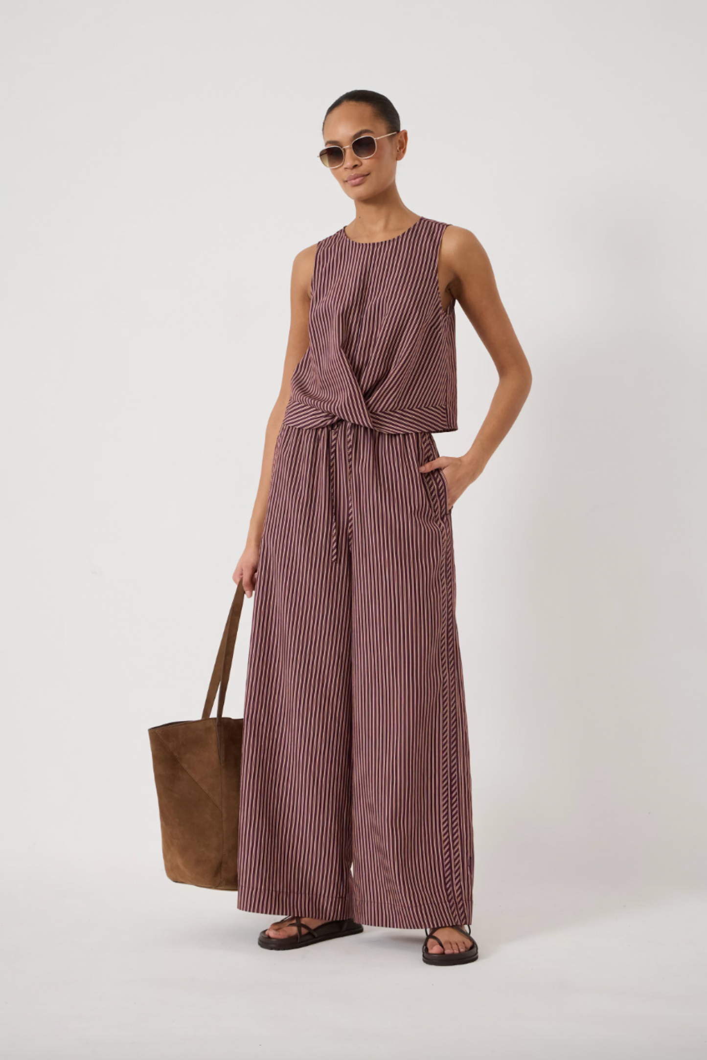 Sami Striped Side Detail Trousers