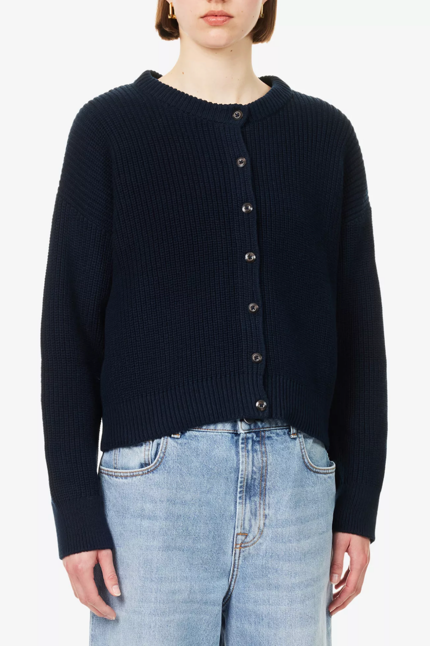 Hayes Crew-Neck Cotton Cardigan