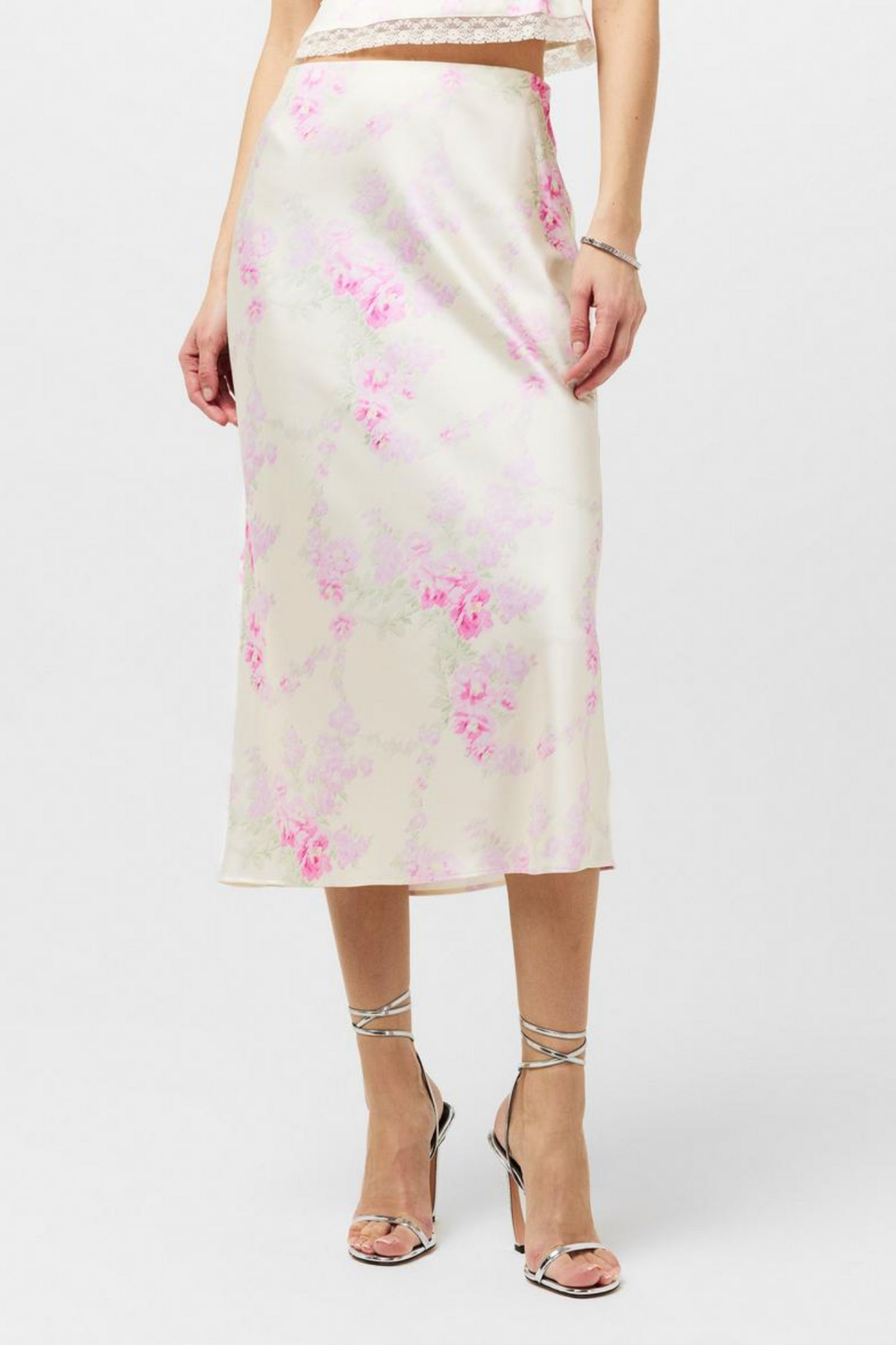 Women's Castle A-Line Lace Midi Skirt