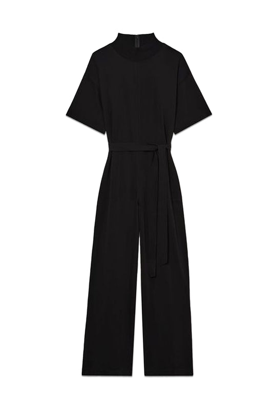 Topstitched-Cady Jumpsuit