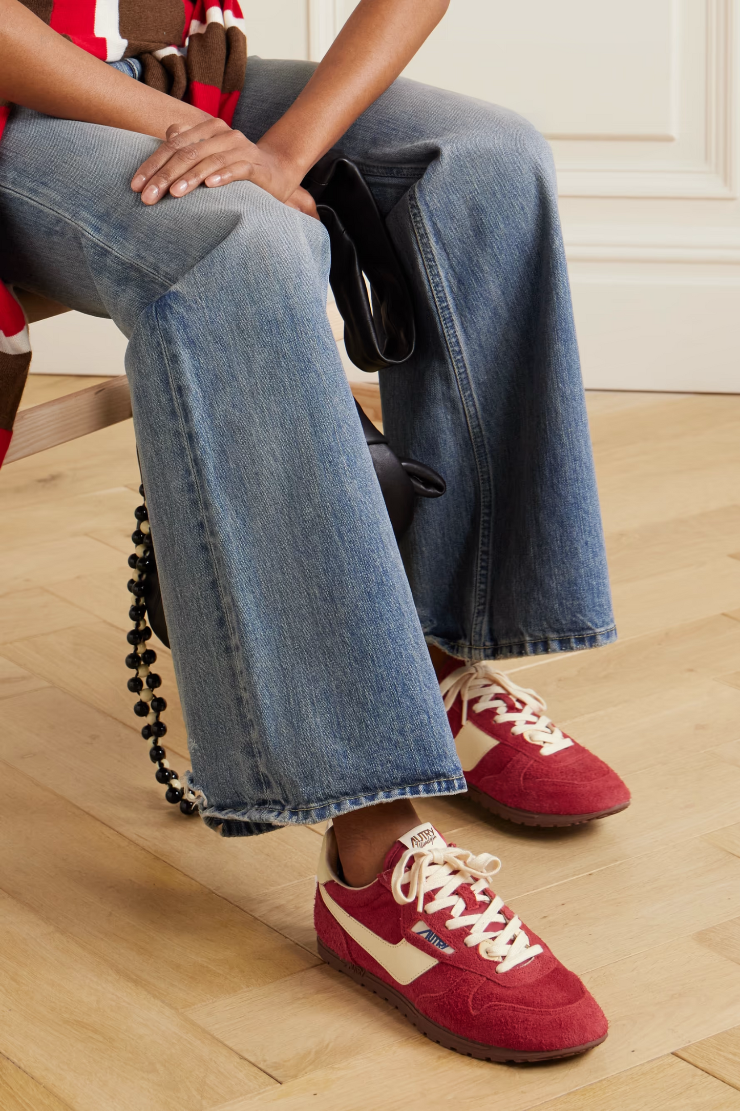 Windspin Leather-trimmed Brushed Suede Sneakers