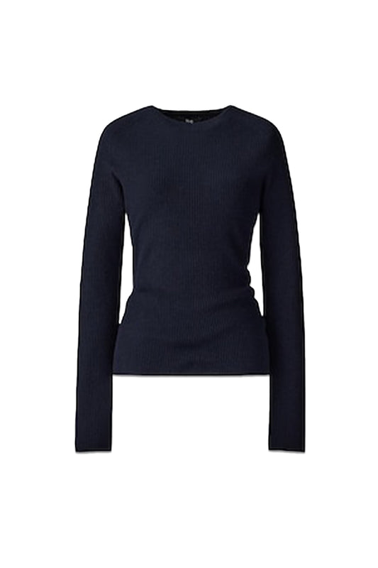Knit Merino Blend Ribbed Jumper