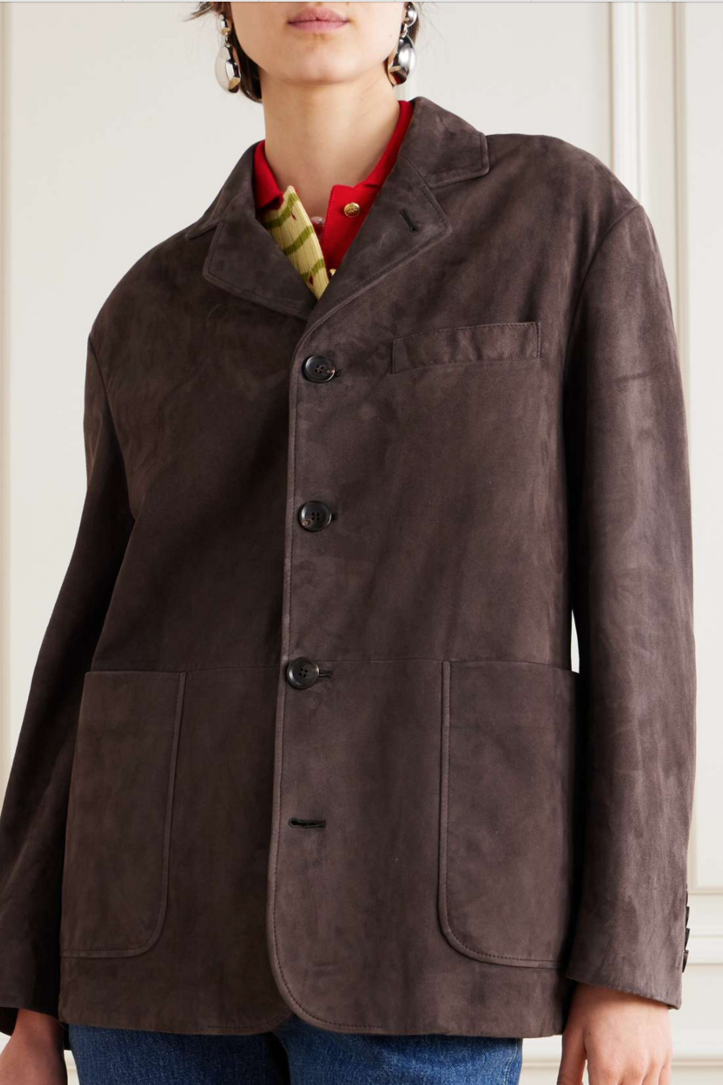 Suede blazer