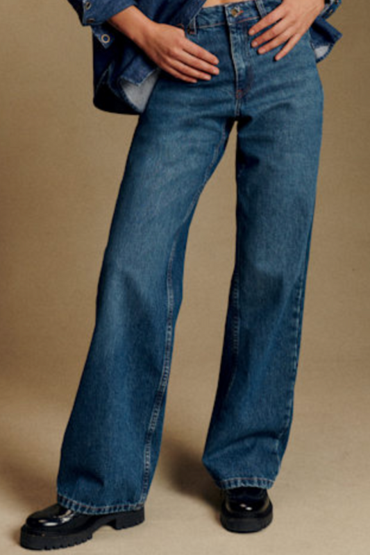 The Wide Leg Trousers Deep Blue