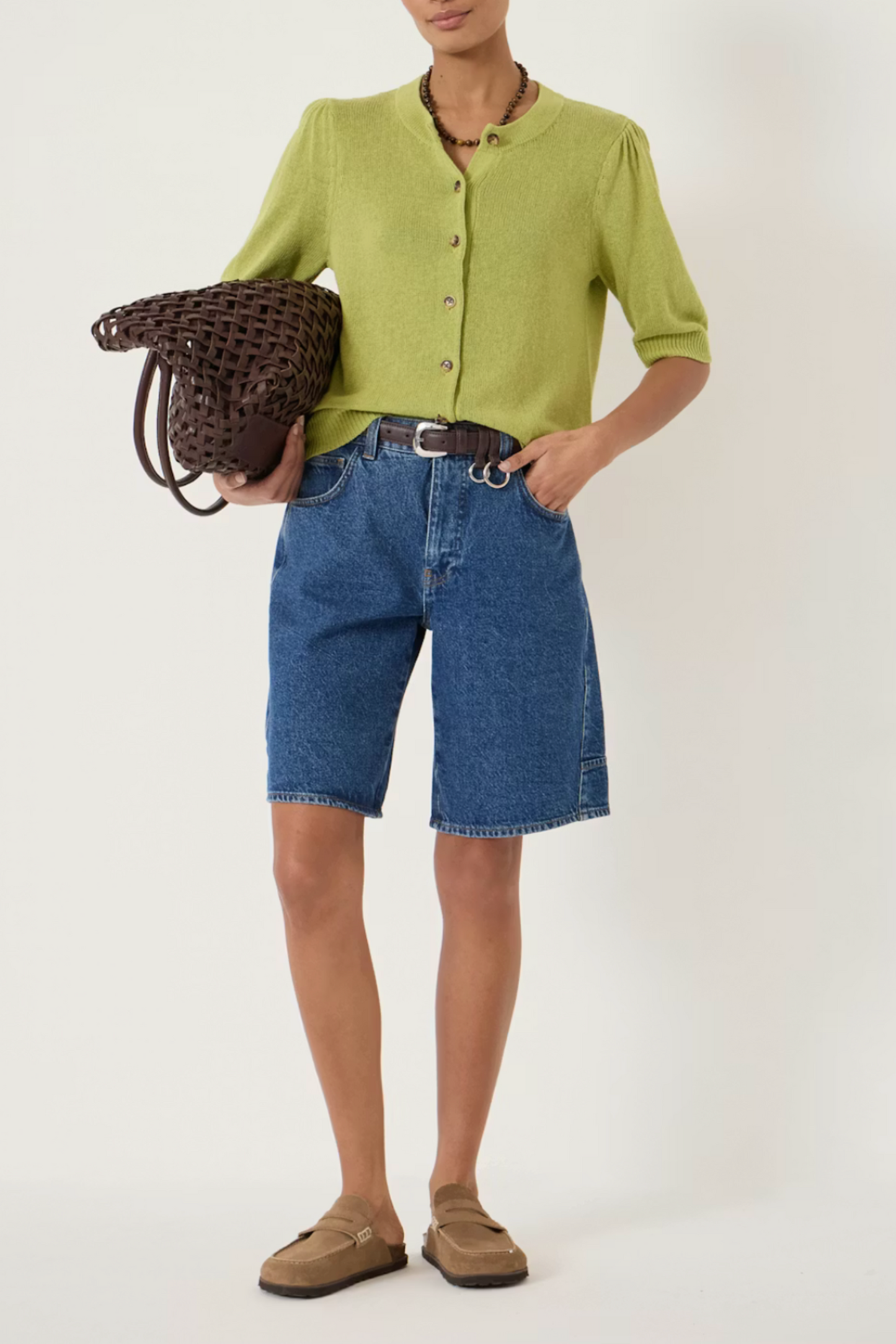 Celeste Short Sleeve Linen Blend Cardigan