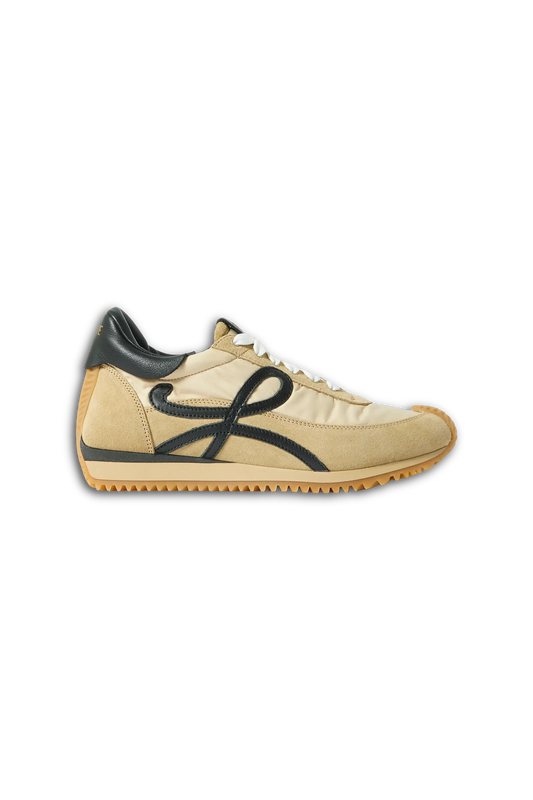 Logo Flow-appliquéd Shell, Leather and Suede Sneakers