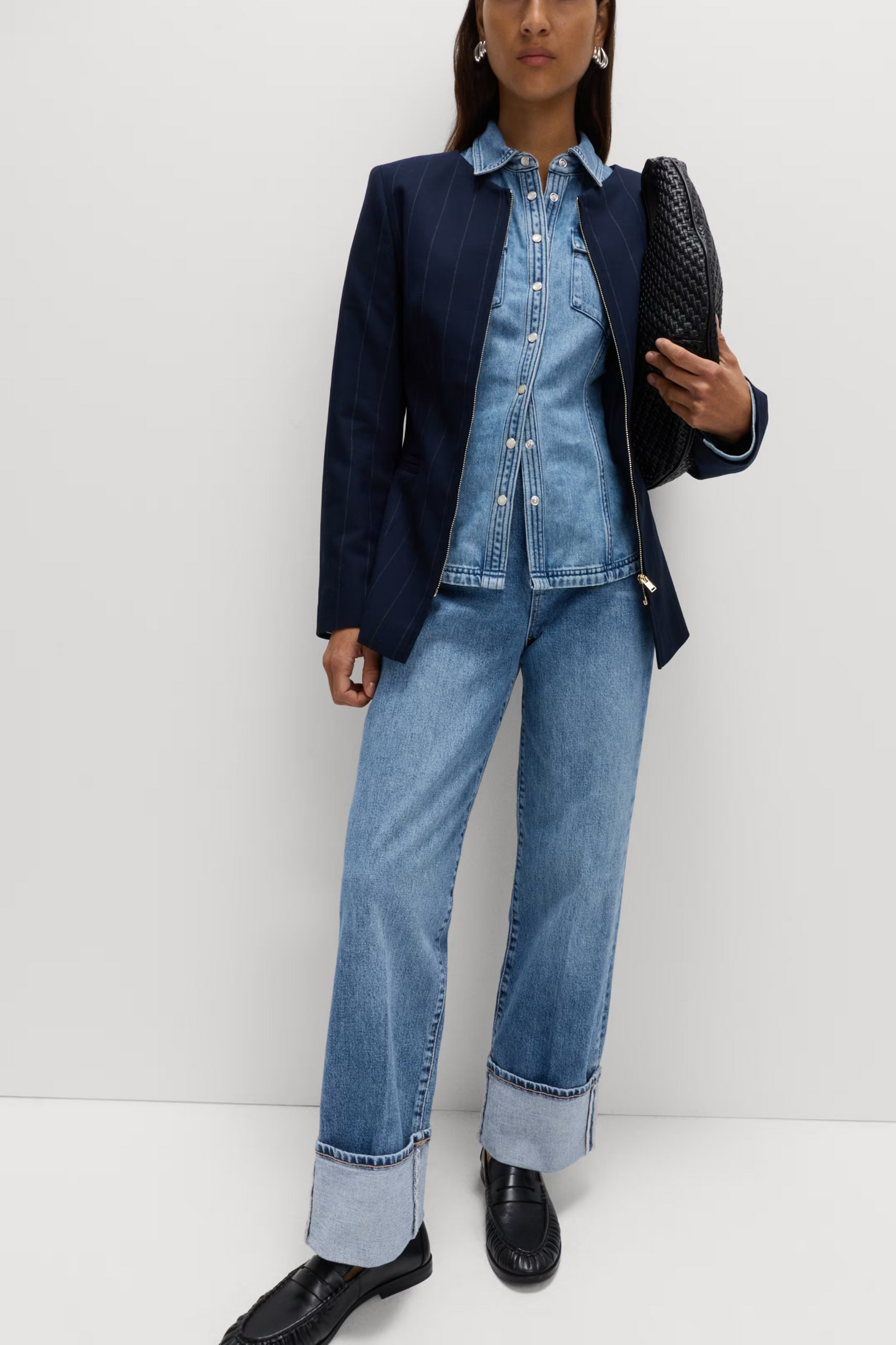 Mid Rise Wide Leg Jeans