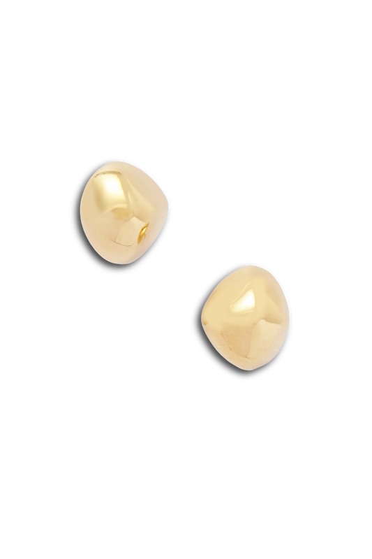 Pebble Gold Plated Earrings