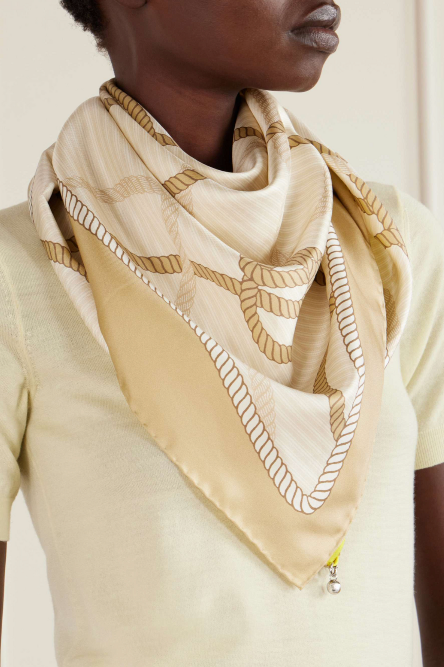 Printed silk scarf