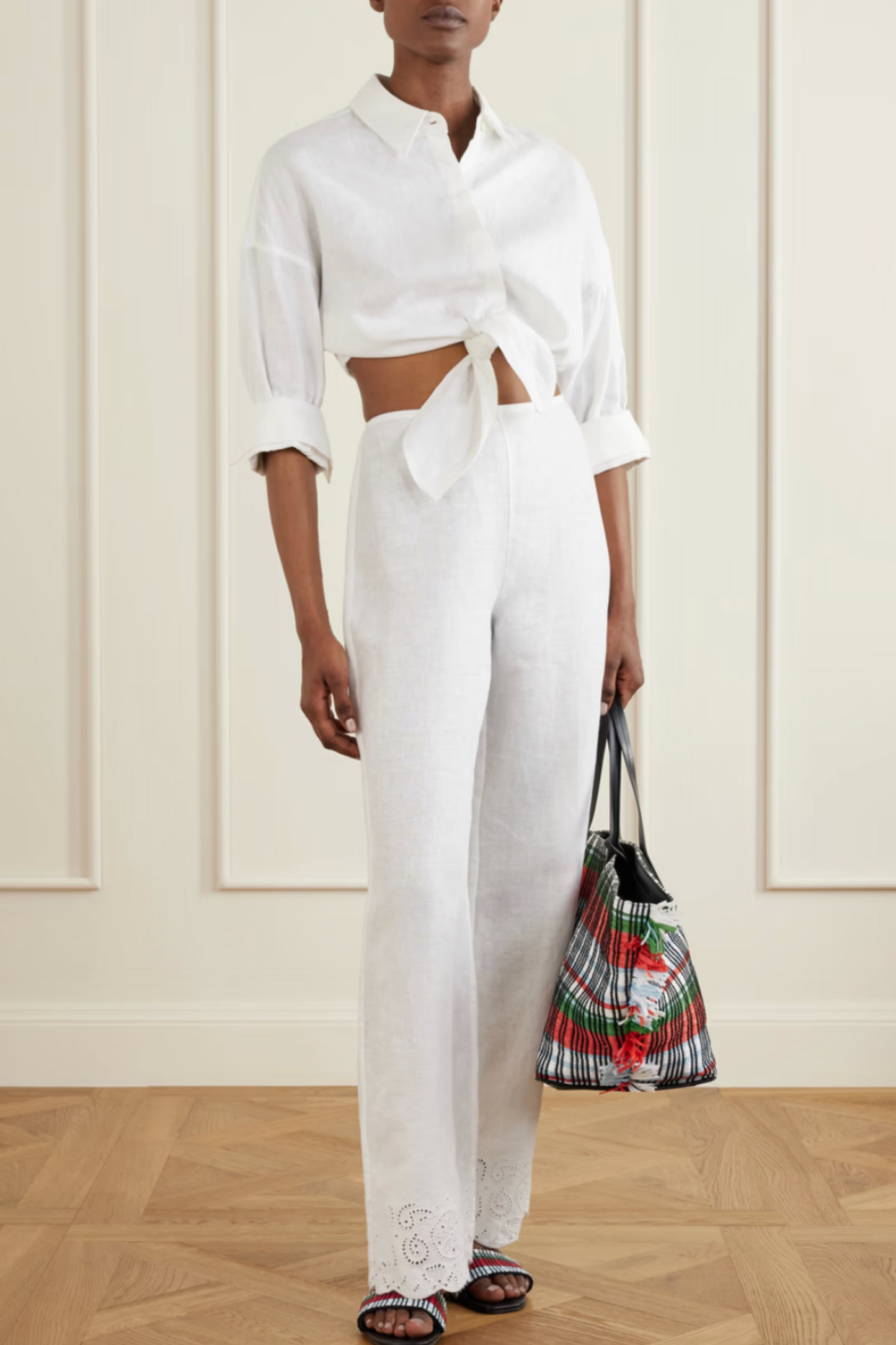 Lisa knotted linen shirt