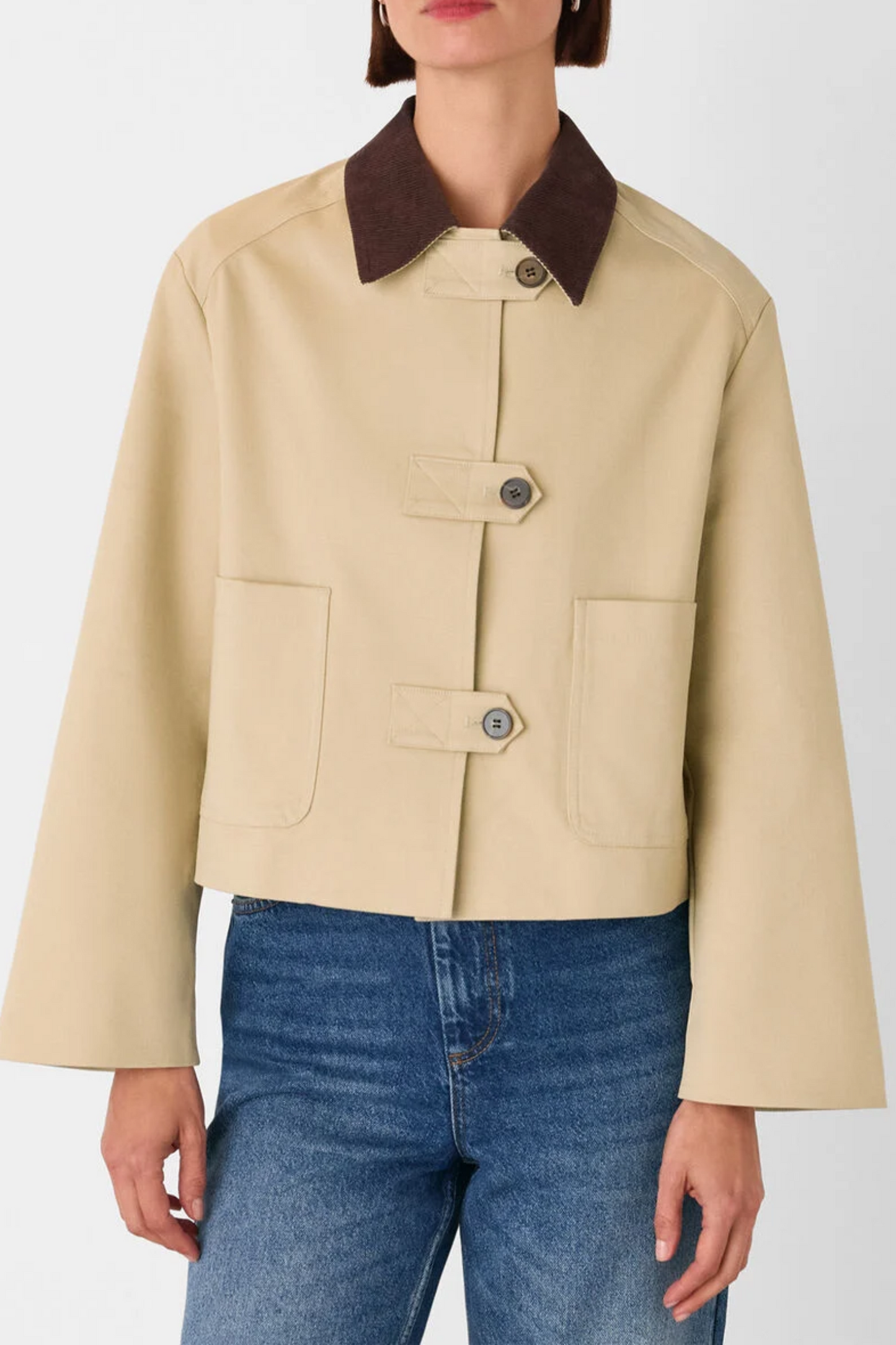 Neutral Collar Corduroy Jacket