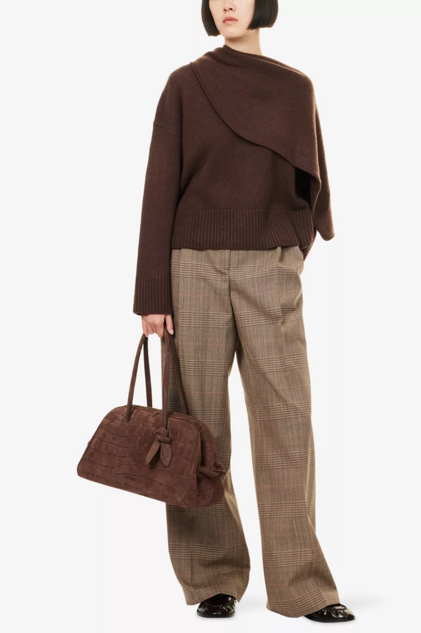 Elson Round-Neck Wool and Cashmere-Blend Scarf Jumper